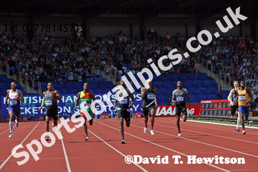 Kirani James (GRN) wins the mens 400 metres, IAAF Diamond League, Birmingham. Photo: David T. Hewitson/Sports for All Pics